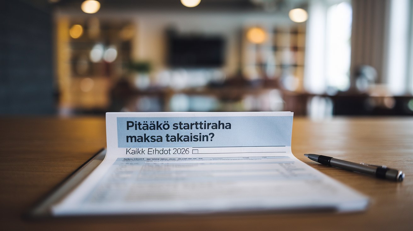 Pitääkö Starttiraha Maksaa Takaisin? Kaikki Ehdot 2026